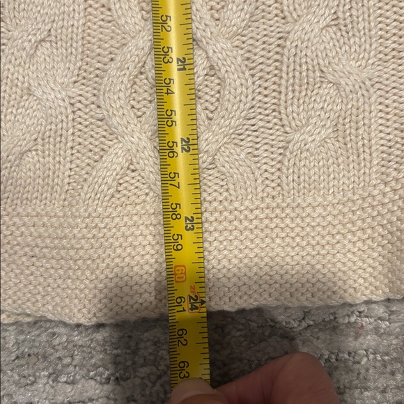 Lauren Ralph Lauren Cream Cable Knit Turtleneck Sweater size L - Picture 8 of 9